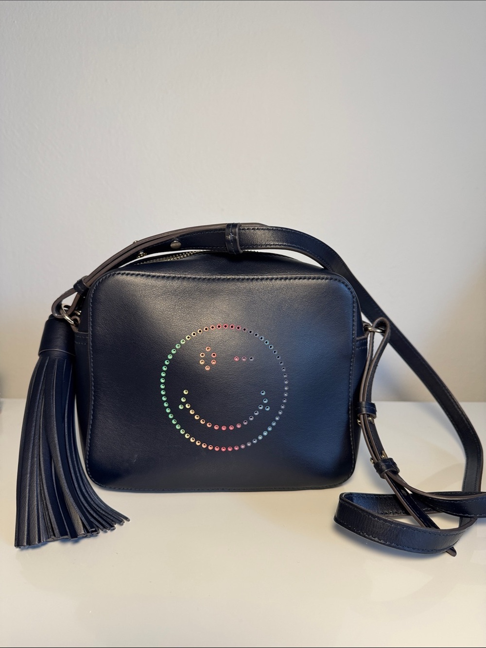 Anya Hindmarch Smile Crossbody Bag with Tassel